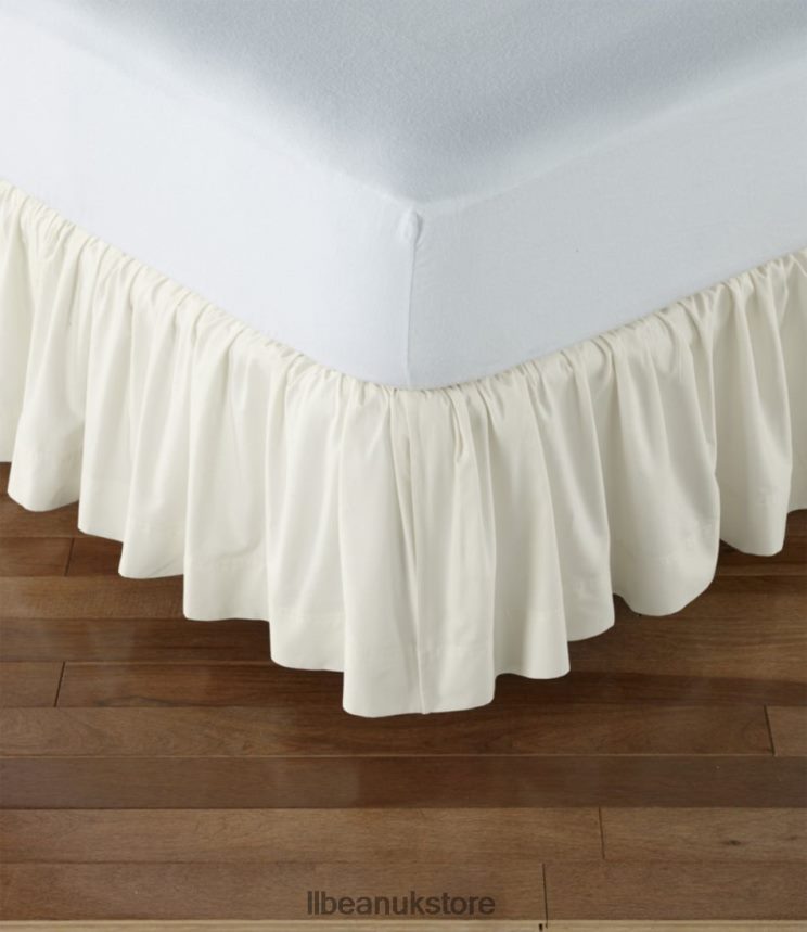 Bedding L.L.Bean Gathered Cotton Bed Skirt Cream Unisex 0VRR662672