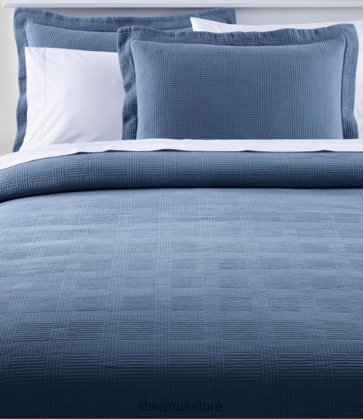 Bedding L.L.Bean Vintage Matelasse Coverlet Atlantic Blue Unisex 0VRR666274