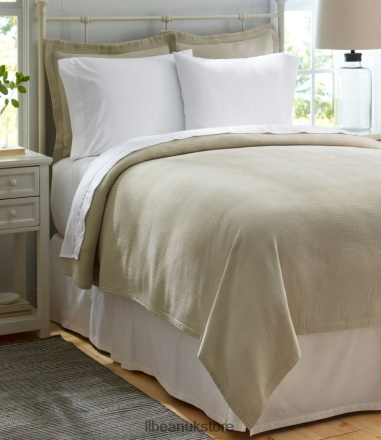 Bedding L.L.Bean Vintage Matelasse Coverlet New Khaki Unisex 0VRR662478