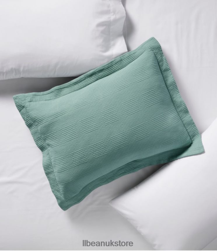 Bedding L.L.Bean Vintage Matelasse Sham Soft Teal Unisex 0VRR664390