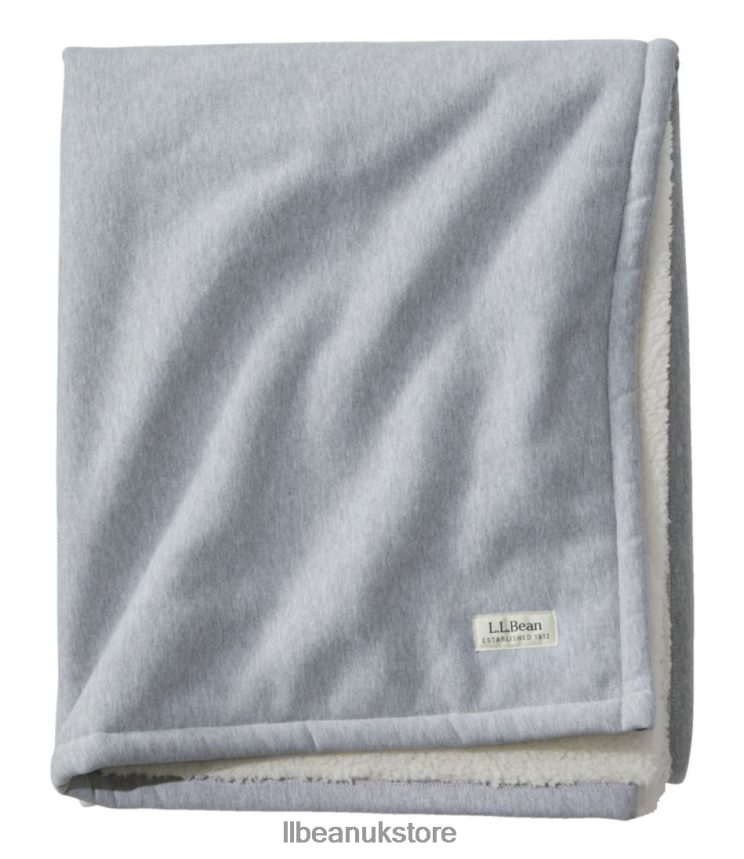 Bedding L.L.Bean 1912 Sweatshirt Throw Gray Heather Unisex 0VRR662576