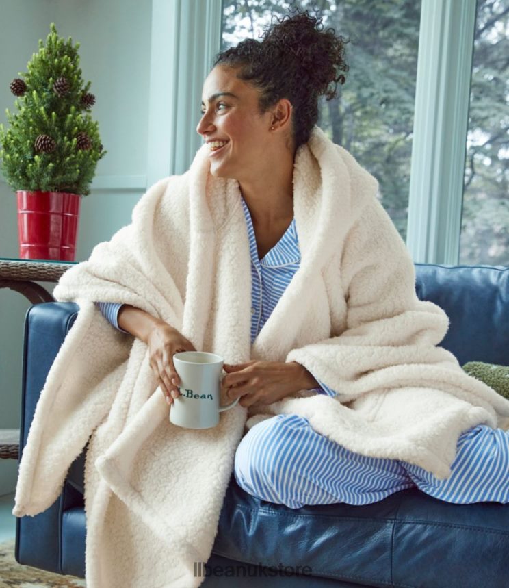 Bedding L.L.Bean Cozy Sherpa Wearable Throw Navy Unisex 0VRR662461