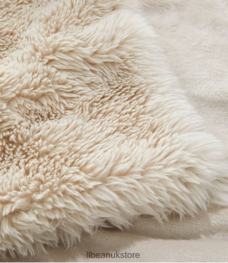 Bedding L.L.Bean Faux Fur Throw Gray Unisex 0VRR664388
