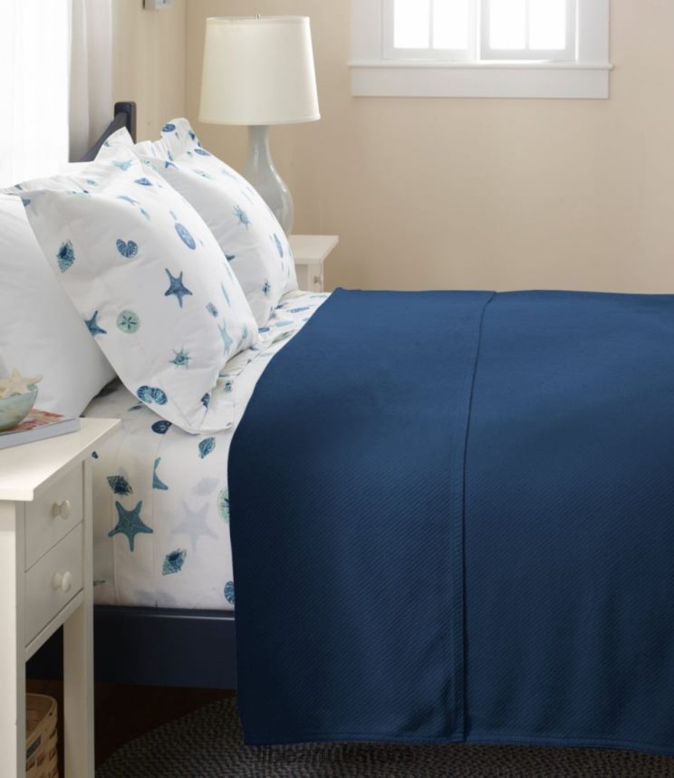 Bedding L.L.Bean Maine Twill Blanket Bluegrass Unisex 0VRR667247