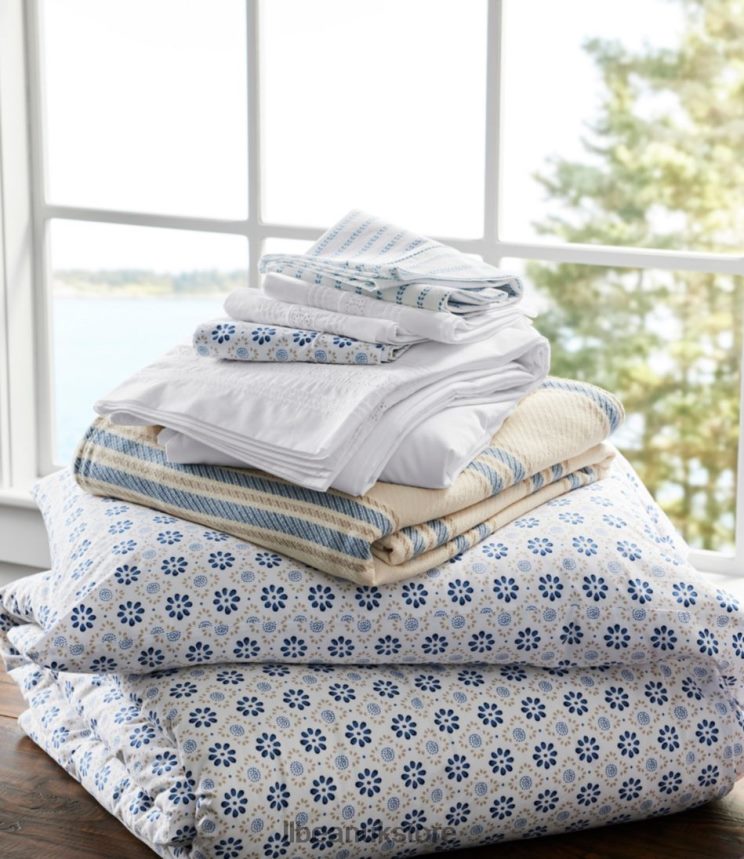 Bedding L.L.Bean Maine Twill Blanket Stripe Bluegrass Unisex 0VRR664403