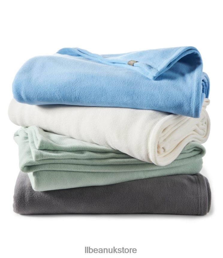 Bedding L.L.Bean Mountain Classic Fleece Blanket Cream Unisex 0VRR666350