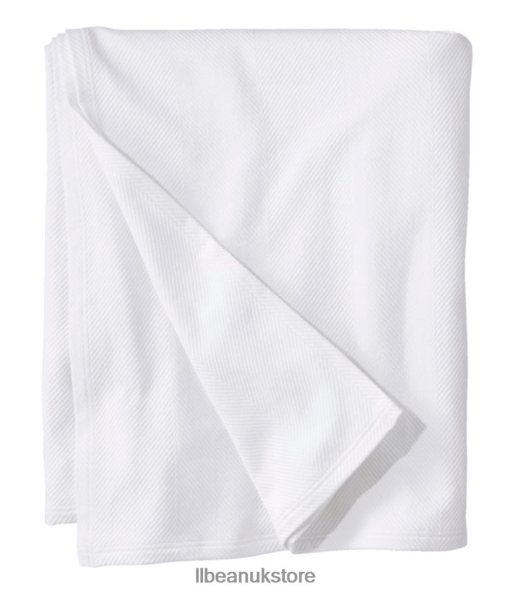 Bedding L.L.Bean Organic Cotton Blanket White Unisex 0VRR666319
