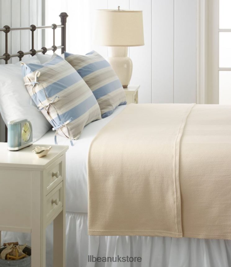 Bedding L.L.Bean Organic Cotton Blanket White Unisex 0VRR666319