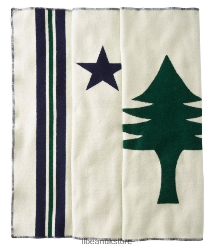 Bedding L.L.Bean State of Maine Throw Natural Unisex 0VRR662757