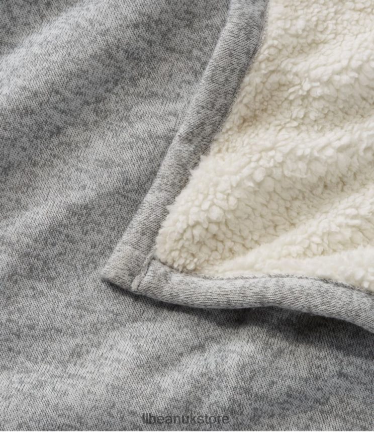 Bedding L.L.Bean Sweater Fleece Throw Frost Gray Heather Unisex 0VRR662658