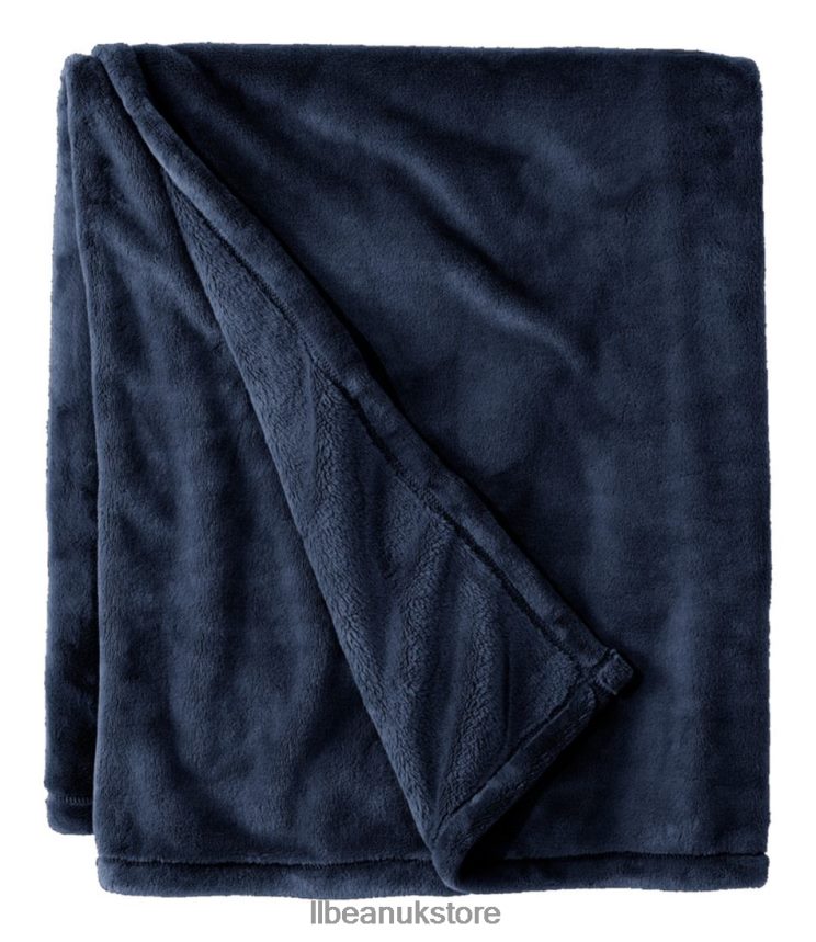 Bedding L.L.Bean Wicked Plush Throw Navy Unisex 0VRR666276