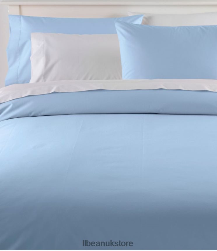 Bedding L.L.Bean 280-Thread-Count Pima Cotton Percale Comforter Cover Collection Lake Unisex 0VRR665519