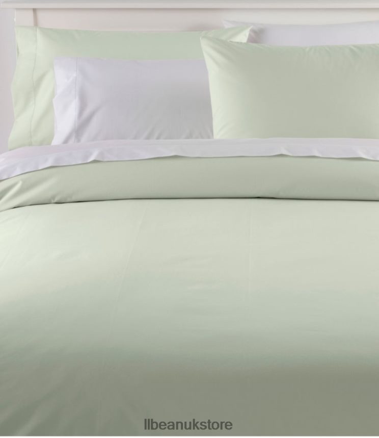 Bedding L.L.Bean 280-Thread-Count Pima Cotton Percale Comforter Cover Collection Pastel Mint Unisex 0VRR662495