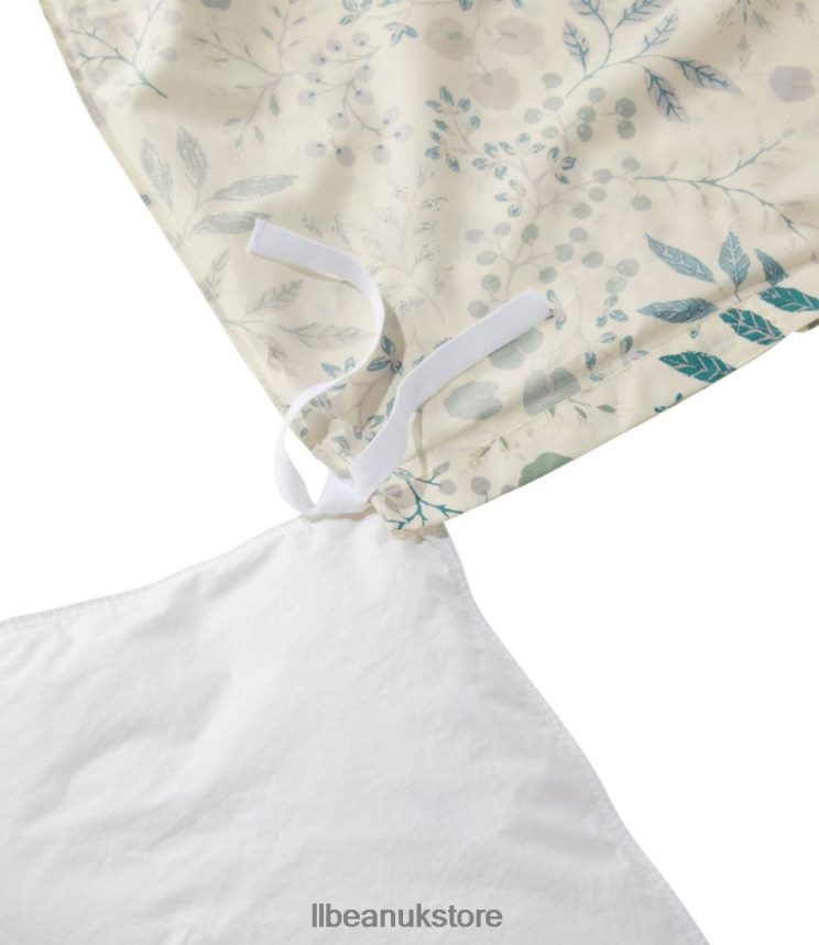 Bedding L.L.Bean 280-Thread-Count Pima Cotton Percale Comforter Cover Collection Print Cream/Floral Unisex 0VRR662916