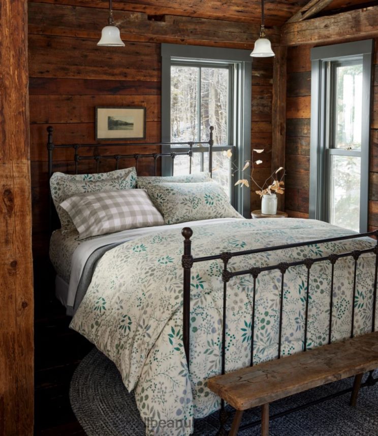 Bedding L.L.Bean 280-Thread-Count Pima Cotton Percale Comforter Cover Collection Print Cream/Floral Unisex 0VRR662916