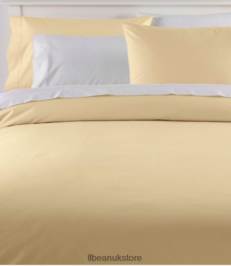 Bedding L.L.Bean 280-Thread-Count Pima Cotton Percale Comforter Cover Collection Sunlight Unisex 0VRR664347