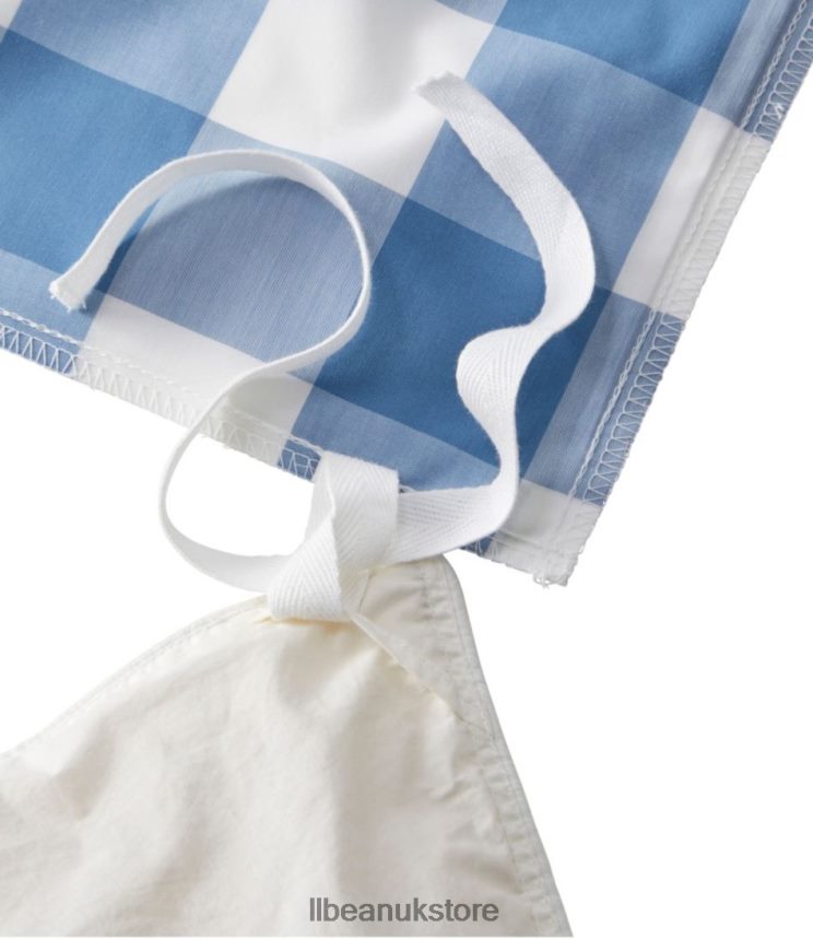 Bedding L.L.Bean 280-Thread-Count Pima Percale Comforter Cover Collection Check White/Vapor Gray Unisex 0VRR662730