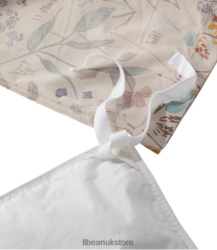 Bedding L.L.Bean Birch Floral Percale Comforter Cover Collection Silver Unisex 0VRR662542