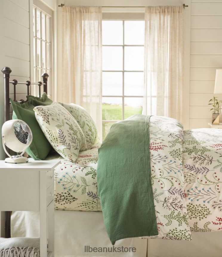 Bedding L.L.Bean Botanical Floral Percale Comforter Cover Collection Botanical Floral Blue Unisex 0VRR662485