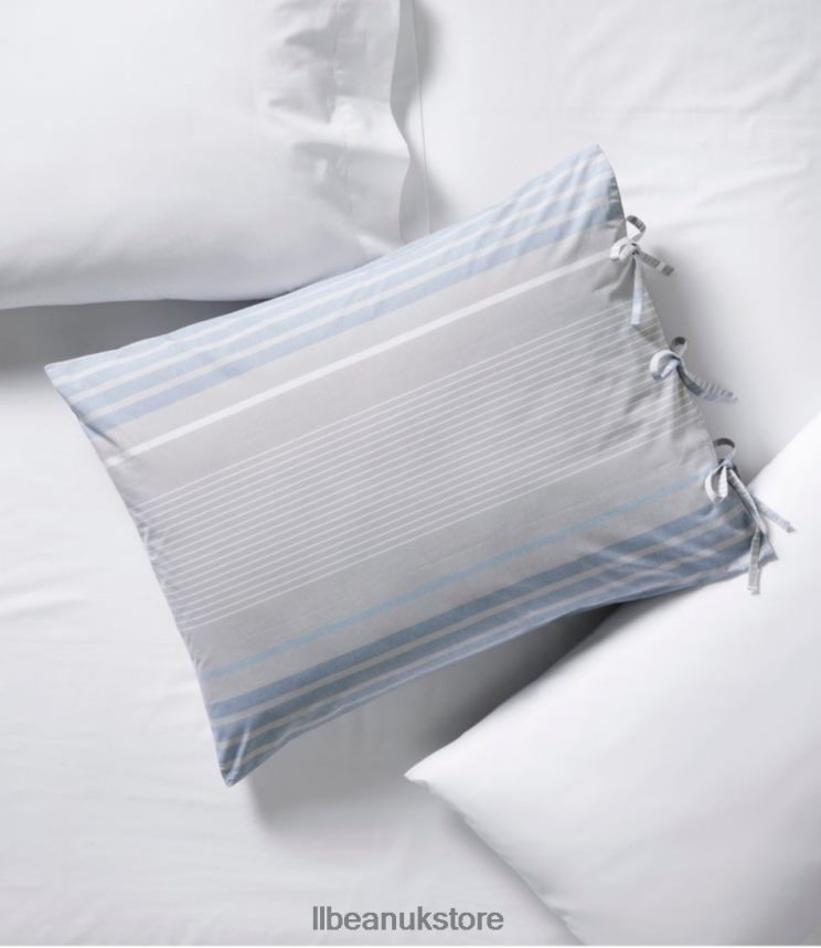 Bedding L.L.Bean Organic Cotton Comforter Cover Collection Stripe Gray Unisex 0VRR662764