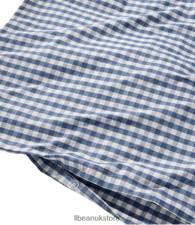 Bedding L.L.Bean Sunwashed Percale Comforter Cover Gingham Check Vintage Indigo Unisex 0VRR662927