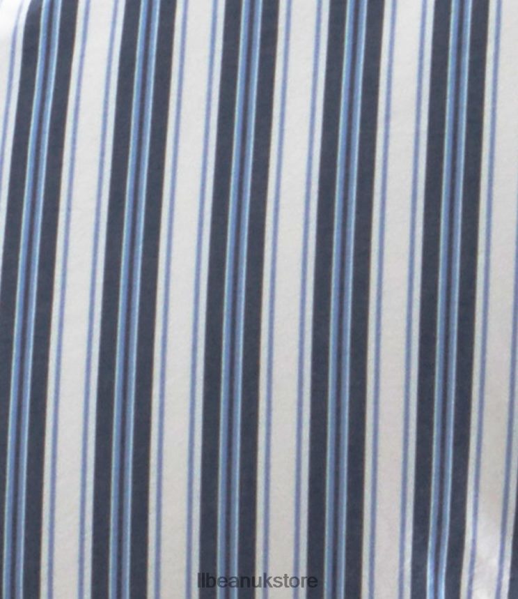 Bedding L.L.Bean Sunwashed Percale Comforter Cover Stripe Mariner Blue Unisex 0VRR662731