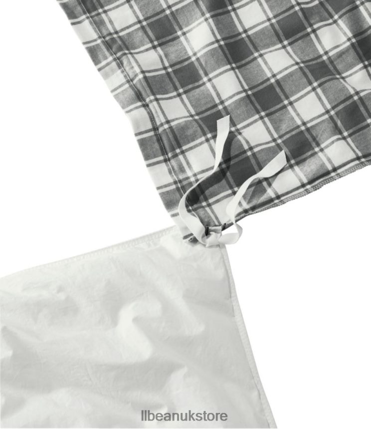 Bedding L.L.Bean Ultrasoft Comfort Flannel Comforter Cover Collection Check Charcoal Heather/Bone Unisex 0VRR662705