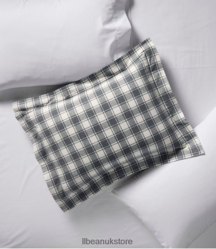 Bedding L.L.Bean Ultrasoft Comfort Flannel Comforter Cover Collection Check Charcoal Heather/Bone Unisex 0VRR662705