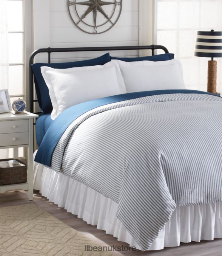 Bedding L.L.Bean Ultrasoft Comfort Flannel Comforter Cover Collection Stripe Feldspar Unisex 0VRR664489