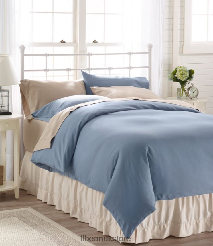 Bedding L.L.Bean Ultrasoft Comfort Flannel Comforter Cover Mariner Blue Unisex 0VRR662601