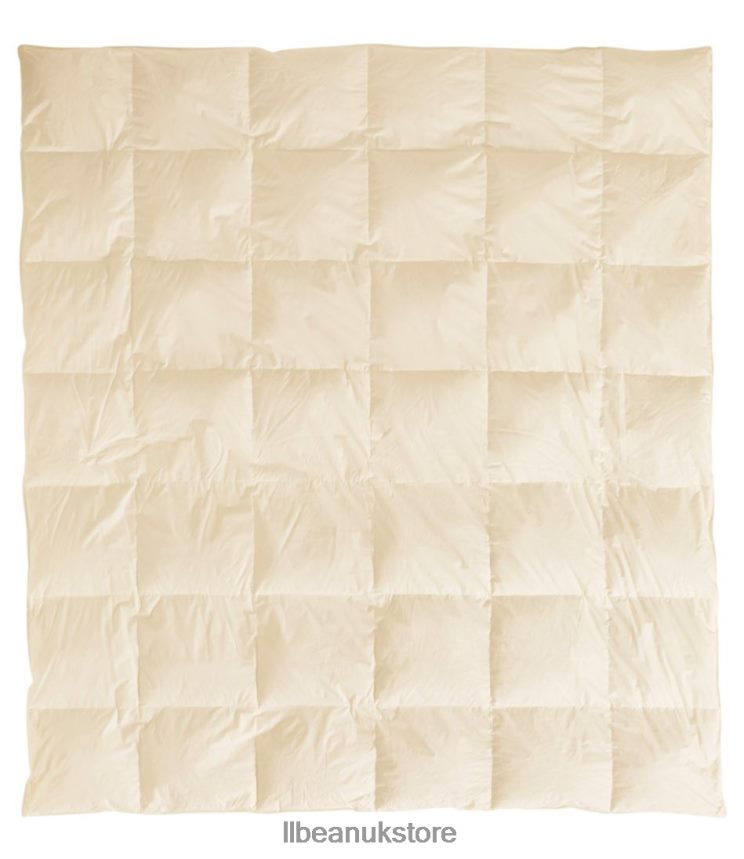 Bedding L.L.Bean Baffle-Box Stitch Goose Down Comforter Cream Unisex 0VRR662717