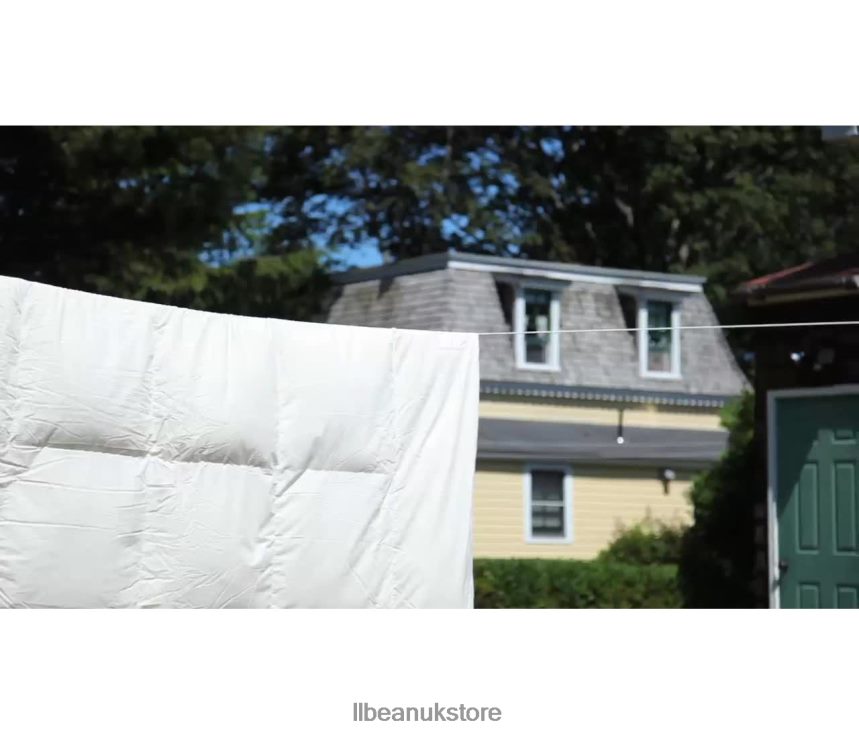 Bedding L.L.Bean Box-Stitch Goose Down Comforter Cream Unisex 0VRR662833