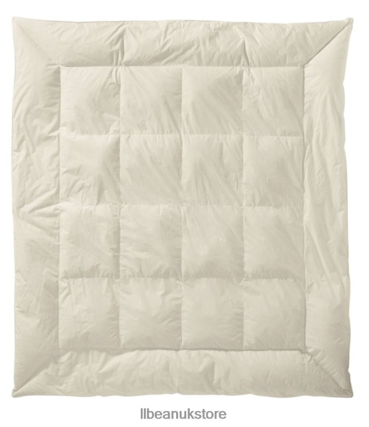 Bedding L.L.Bean Permabaffle Box Goose Down Comforter Cream Unisex 0VRR662770