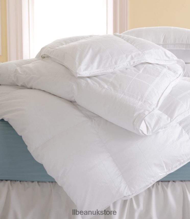 Bedding L.L.Bean Sateen Goose Down Comforter White Unisex 0VRR662797