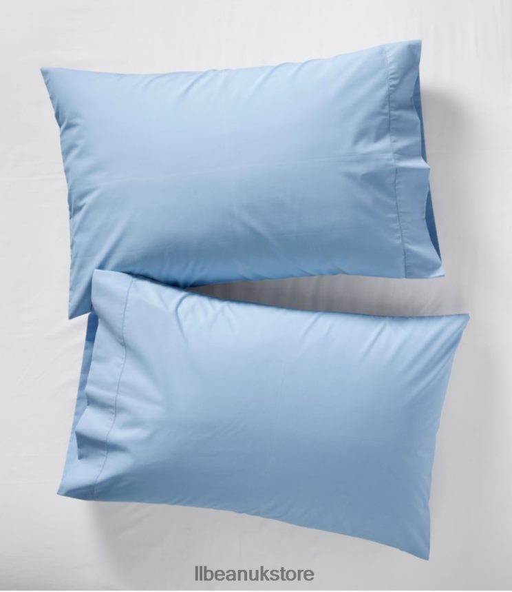 Bedding L.L.Bean 280-Thread-Count Pima Cotton Percale Pillowcases Set of Two Lake Unisex 0VRR665495