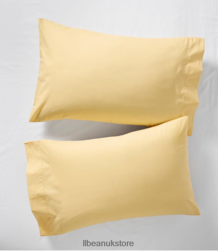 Bedding L.L.Bean 280-Thread-Count Pima Cotton Percale Pillowcases Set of Two Sunlight Unisex 0VRR664321