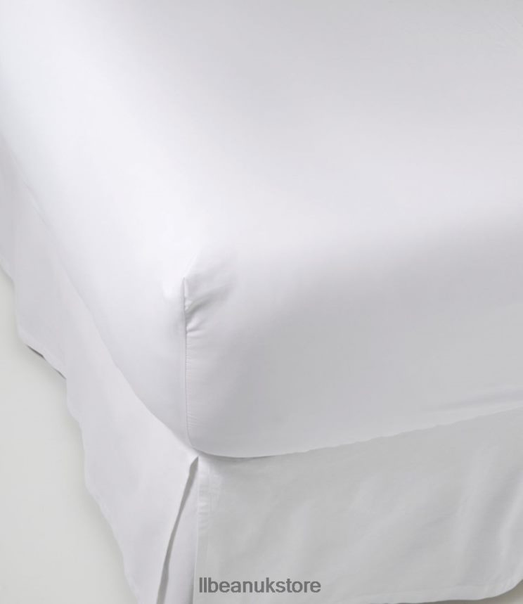 Bedding L.L.Bean 280-Thread-Count Pima Cotton Percale Sheet Fitted Mid-Blue Unisex 0VRR666786