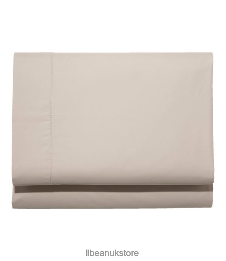 Bedding L.L.Bean 280-Thread-Count Pima Cotton Percale Sheet Fitted Silver Sand Unisex 0VRR666265
