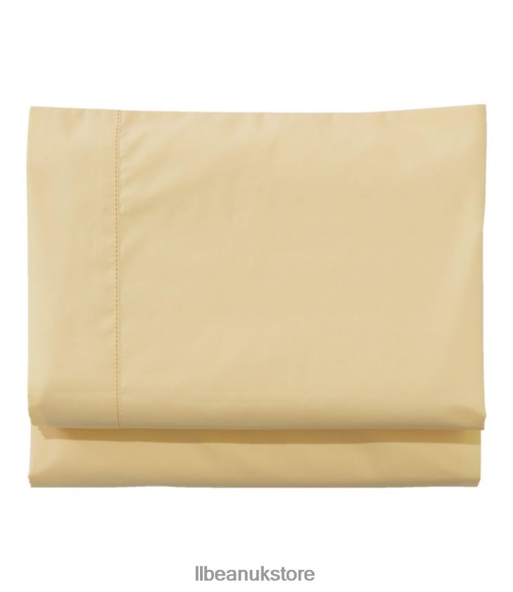 Bedding L.L.Bean 280-Thread-Count Pima Cotton Percale Sheet Fitted Sunlight Unisex 0VRR665496