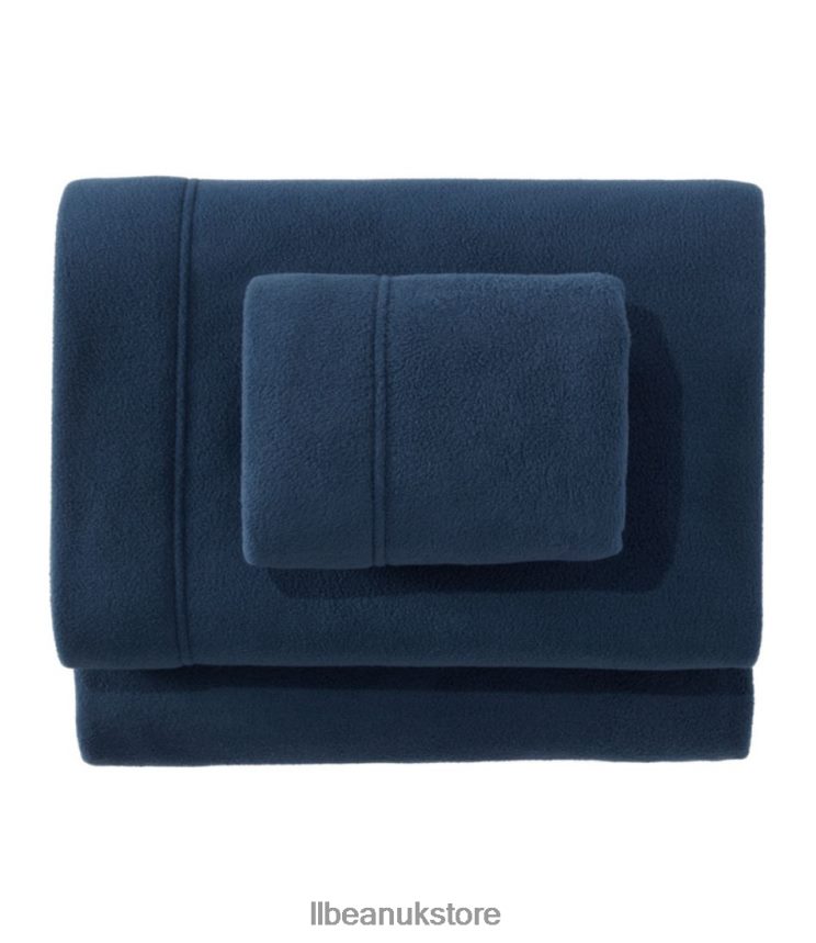 Bedding L.L.Bean Fleece Sheet Collection Mariner Blue Unisex 0VRR662707