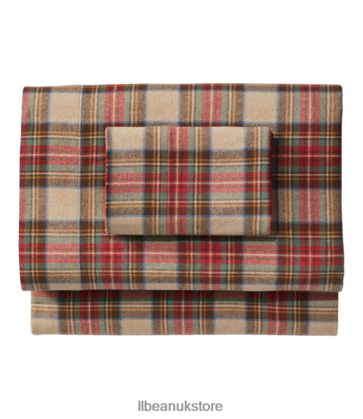 Bedding L.L.Bean Heritage Chamois Flannel Sheet Collection Plaid Antique Dress Stewart Unisex 0VRR665521