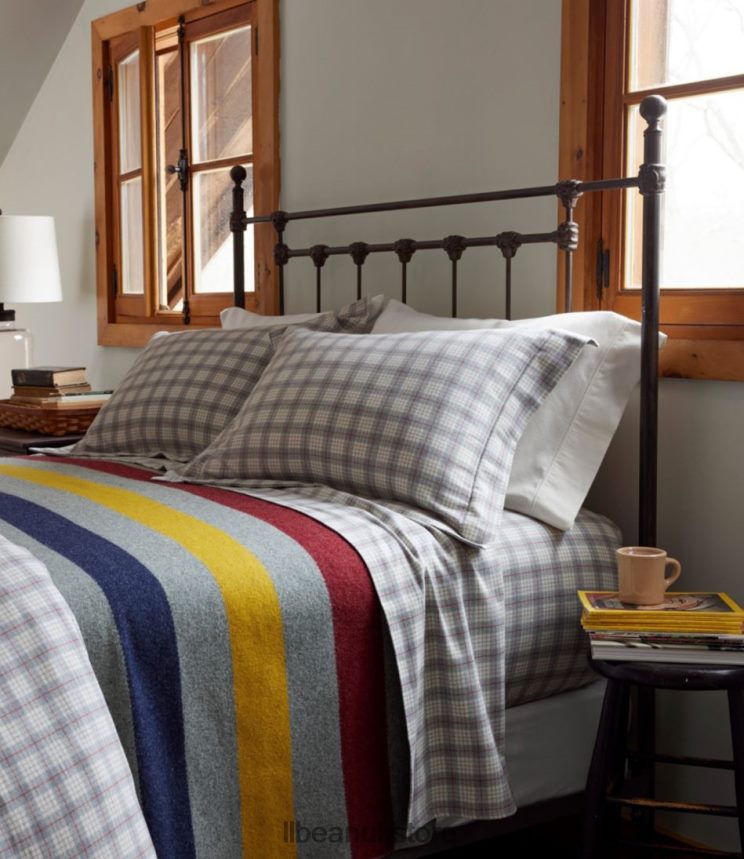 Bedding L.L.Bean Heritage Chamois Flannel Sheet Collection Plaid Antique Dress Stewart Unisex 0VRR665521