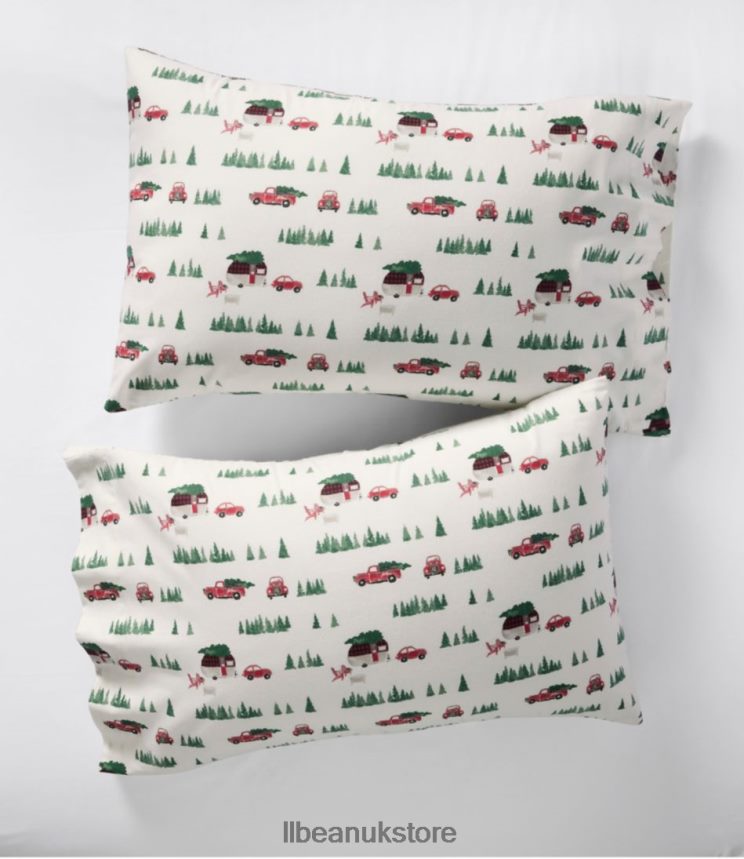 Bedding L.L.Bean Holiday Flannel Sheet Set Sea Salt Unisex 0VRR662540