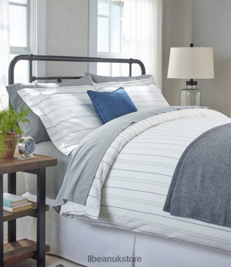 Bedding L.L.Bean Organic Flannel Sheet Collection Foggy Blue Unisex 0VRR665616