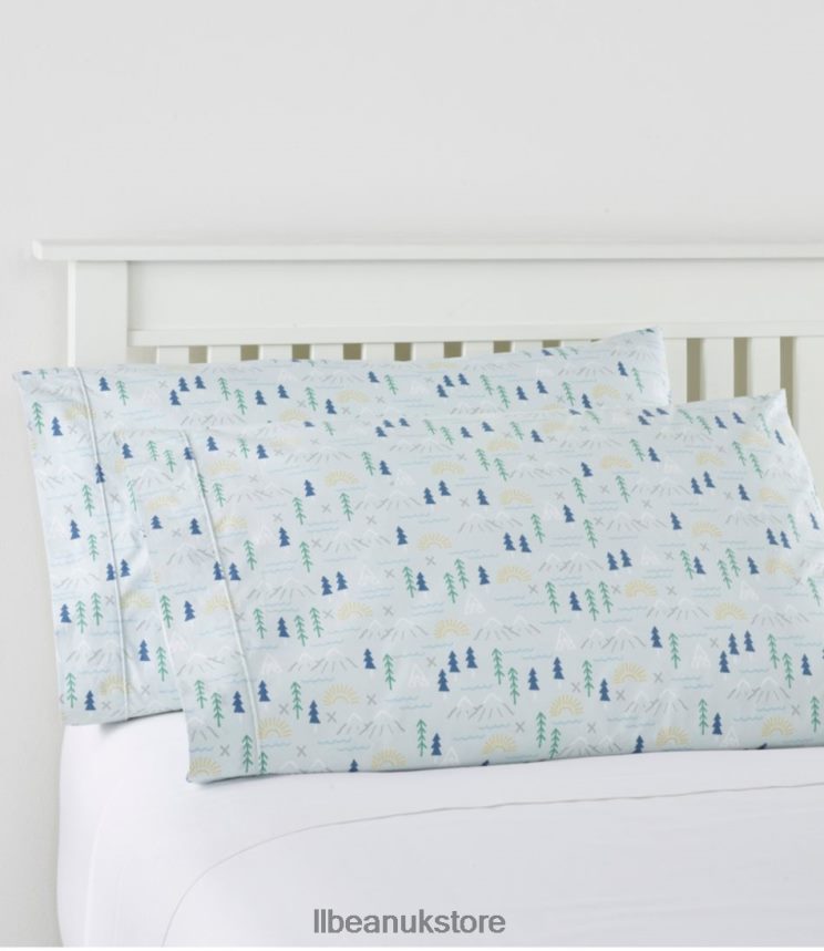 Bedding L.L.Bean Outdoors Percale Sheet Set Pale Blue Unisex 0VRR662636