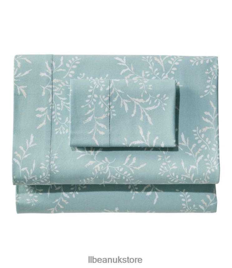 Bedding L.L.Bean Premium Supima Flannel Sheet Collection Print Bluegrass Botanical Unisex 0VRR664484