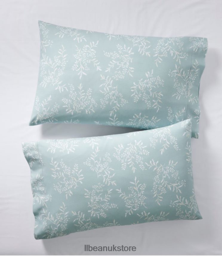 Bedding L.L.Bean Premium Supima Flannel Sheet Collection Print Deep Blue Botanical Unisex 0VRR662702