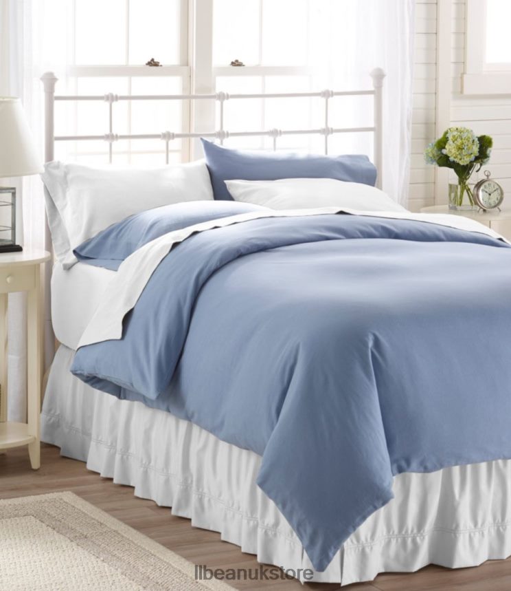 Bedding L.L.Bean Ultrasoft Comfort Flannel Pillowcases Set of Two Bay Blue Unisex 0VRR666318