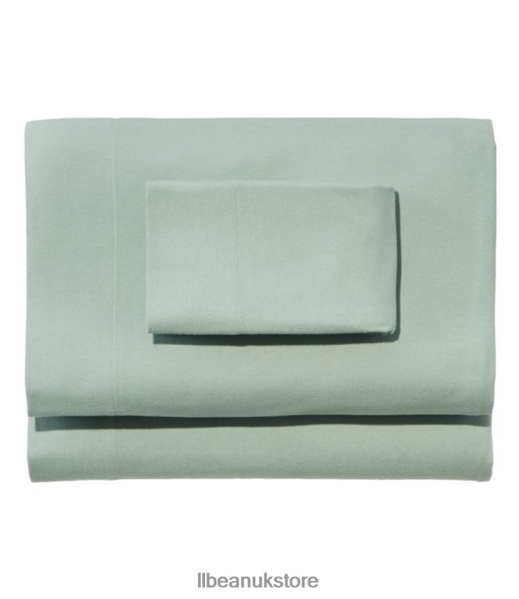 Bedding L.L.Bean Ultrasoft Comfort Flannel Sheet Set Silver Sage Unisex 0VRR665500