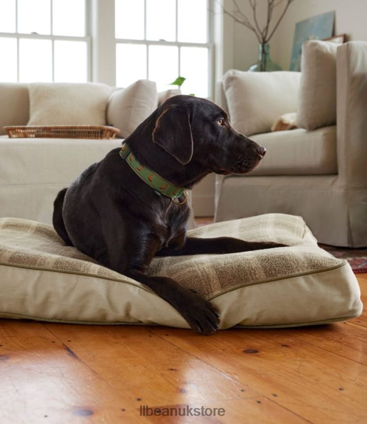 Home Goods L.L.Bean Premium Fleece Dog Bed Set Rectangular Burlap Unisex 0VRR661321